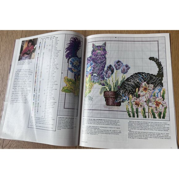 For The Love of Cross Stitch May 1994 Easter Bunny Spring Patterns 22 Projects - Picture 9 of 13